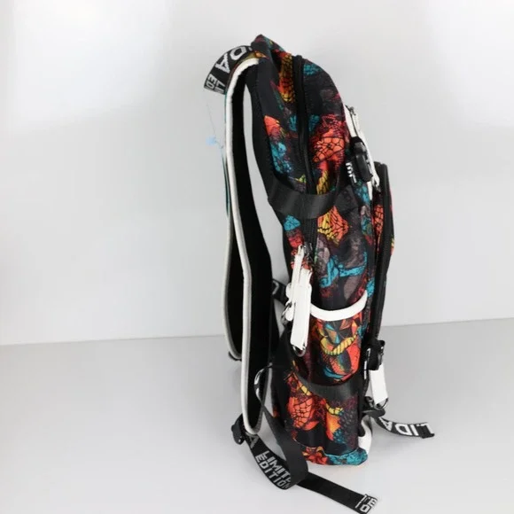 Lisinuo Black Backpack School USB Child Graffiti Large Laptop Sturdy Pad Straps - Picture 4 of 11